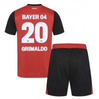 Echipament fotbal Bayer Leverkusen Alejandro Grimaldo #20 Tricou Acasa 2024-25 pentru copii maneca scurta (+ Pantaloni scurti)